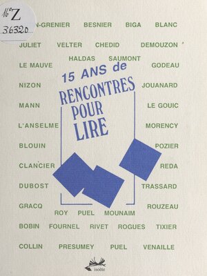 cover image of 15 ans de «Rencontres pour lire»